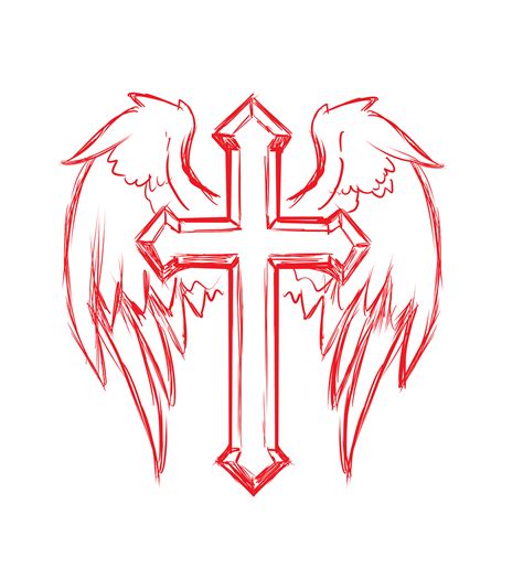 Cross,wings,tattoo,design,religion - free image from needpix.com