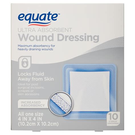 Equate Ultra Absorbent Wound Dressing, 10 Count - Walmart.com