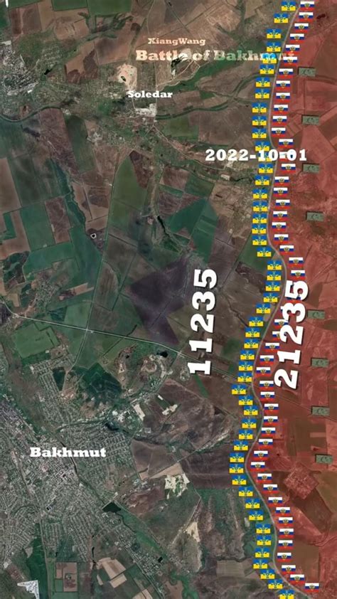 Timeline of the fierce battle for Bakhmut. The video also shows the approximate number of forces ...