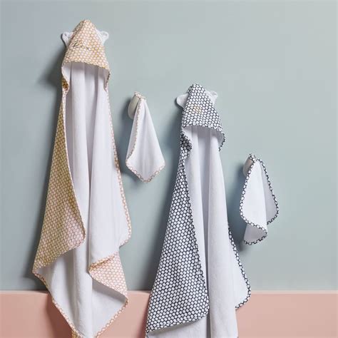 Hooded Bath Towel + Washcloth | Bath wrap, Kids furniture collection, Pottery barn kids