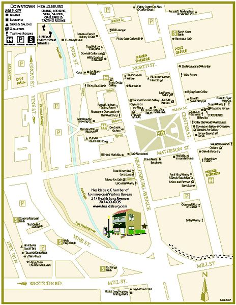 Downtown Healdsburg California Map - healdsburg ca • mappery