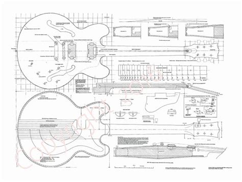 A4 Copy of Guitar Plans | Guitar building, Guitar design, Learning ...