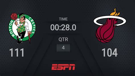 Celtics @ Heat | NBA on ESPN Live Scoreboard | #WholeNewGame - YouTube