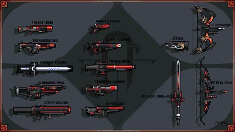 Black Armory weapons from D2 : r/PixelArt