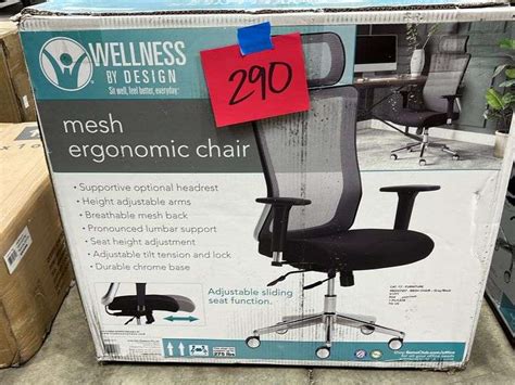 WELLNESS BY DESIGN OFFICE CHAIR IN BOX - Earl's Auction Company