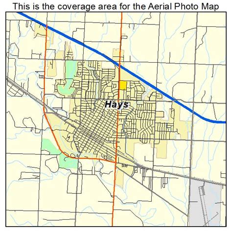 Aerial Photography Map of Hays, KS Kansas