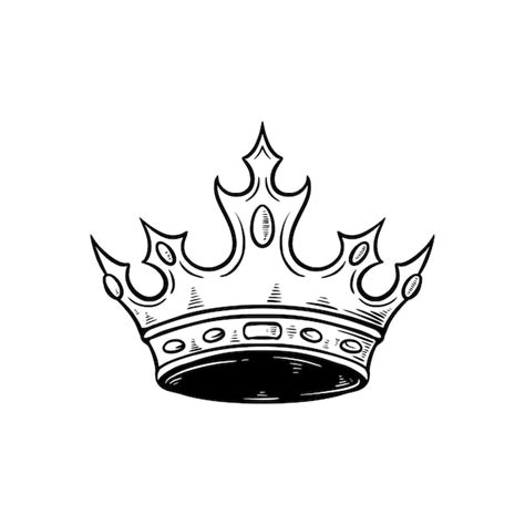 Premium Vector | Crown king hand draw illustration