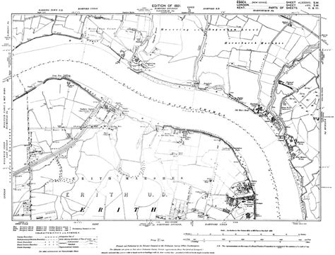 Rainham Ferry, Rainham Caves, Essex 1921 (87-SW) - Old map repro. | eBay