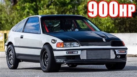 900HP CRX FROM HELL! Honda on 40PSI VS 300HP H2 and Hayabusa - YouTube