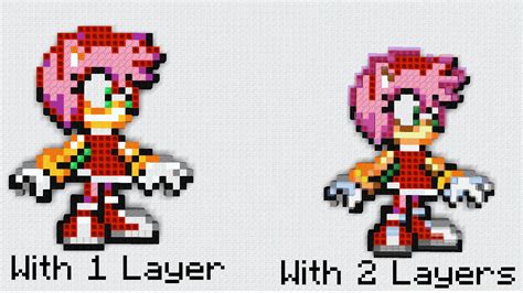 Amy PixelArt in Minecraft : r/SonicTheHedgehog