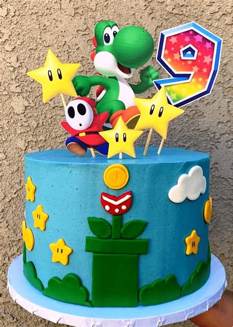 Yoshi Birthday Cake Ideas Images (Pictures)