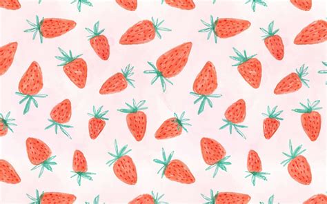 Cute Aesthetic Strawberry Laptop Wallpapers - Wallpaper Cave