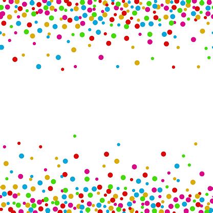 Colorful Confetti Dots On A White Background Stock Illustration - Download Image Now - Confetti ...