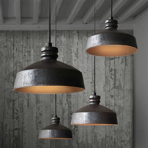 Tom Dixon Loft2 RH Ceramic and Rusted Iron Inside Pendant Lighting ...