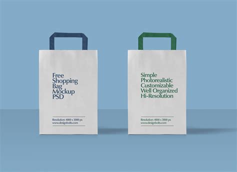 Free Paper Shopping Bag Packaging Mockup PSD - Good Mockups