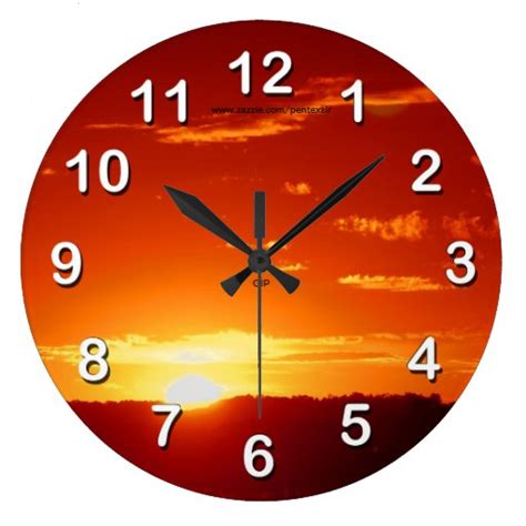 Sunrise Sunset-Wall Clock | Zazzle