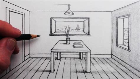 Comment dessiner une pièce dans une perspective à 1 point pour les ...