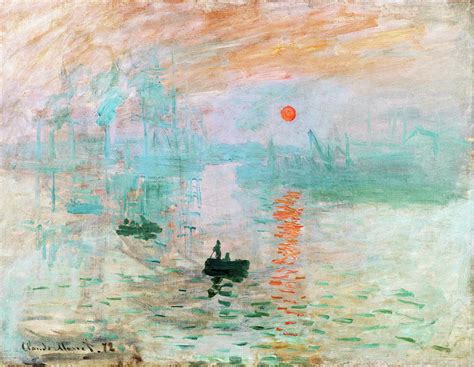 Impression, Sunrise - Digital Remastered Edition Painting by Claude Monet - Pixels