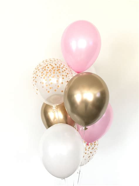 Pink and Gold Balloons | Pink and Chrome Gold Balloons | Pink Balloons ...