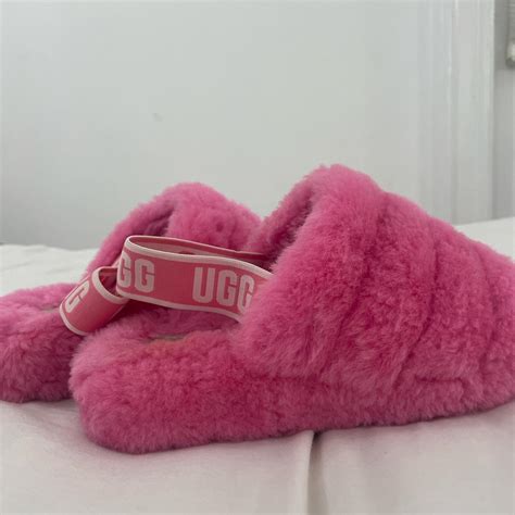 UGG Women's Pink Slippers | Depop