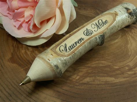 Personalized Rustic wedding pens set of 1 pens country