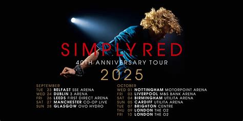 Simply Red - 40th Anniversary Tour 2025, Official Concert Tickets from MyTicket.co.uk