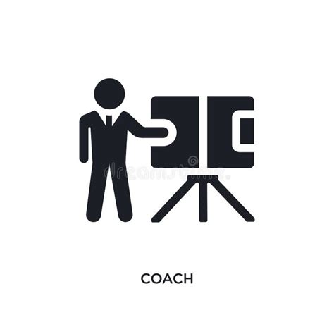 Coach - black and white stock vector. Illustration of cartoon - 9584439