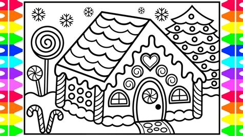 Gingerbread House Drawing at PaintingValley.com | Explore collection of Gingerbread House Drawing