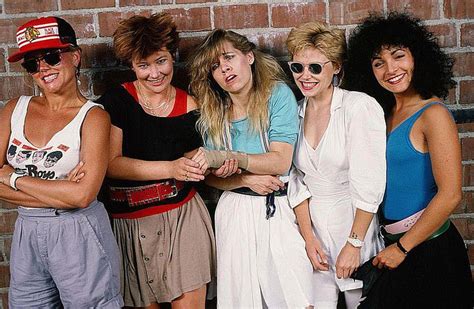 The Go-Gos, (L-R) Belinda Carlisle (lead vocals), Gina Schock (drums ...