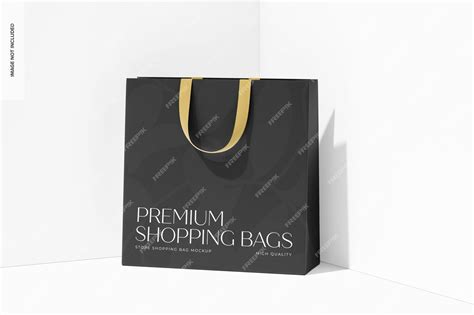 Premium PSD | Store shopping bag mockup, right view