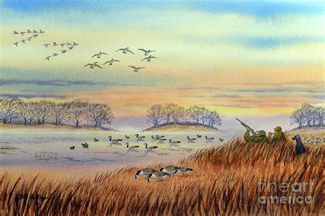 Goose Hunting Season Painting by Bill Holkham - Pixels