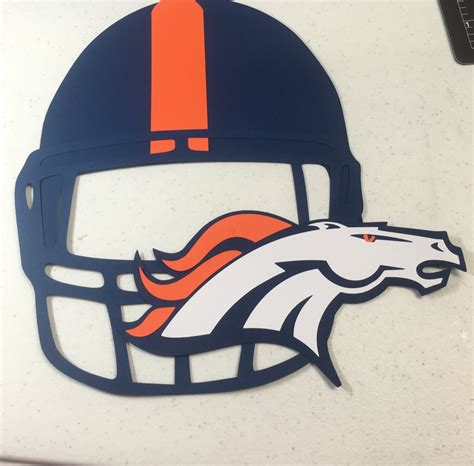 Denver Broncos Football Helmet and Logo Photo Prop Get ready