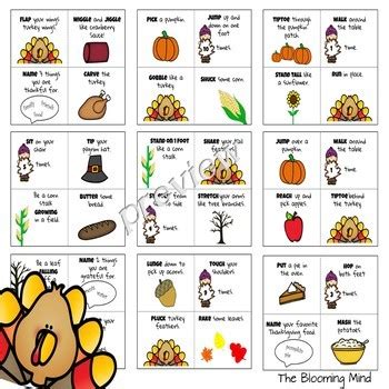 Thanksgiving Brain Breaks by The Blooming Mind | TpT