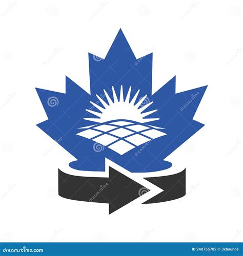 Maple Solar Logo Design. Canadian Solar Logo Stock Vector ...