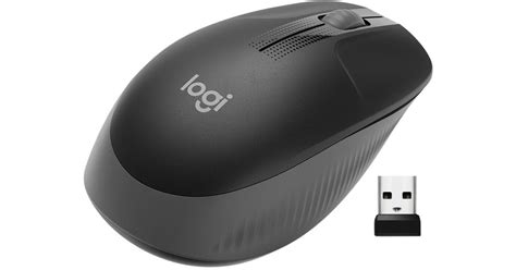 Logitech M190 Full-Size Wireless Mouse (Charcoal) 910005901 B&H