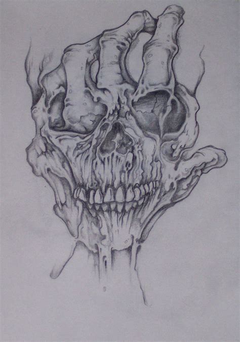 Evil Skull Drawings In Pencil