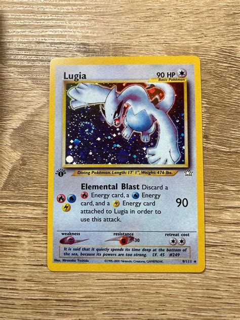 Lugia 1st Edition Custom Made Pokémon Card White Non-Holo | Etsy