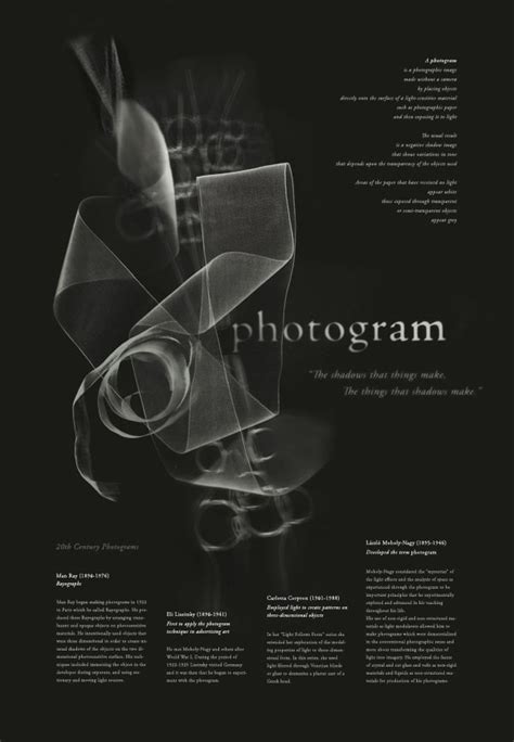 photogram history poster - flavie design + photo | History posters ...