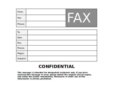 Blank Fax Cover Sheet - 9+ Free Word, PDF Documents Download!