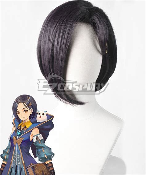 Tales Of Arise Linwell Black Purple Cosplay Wig