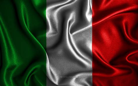 Herunterladen hintergrundbild italienische flagge, 4k, seidenwellenflaggen, europäische länder ...