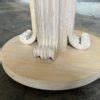Cerused Oak Round Pedestal Table with Scrolled Column Base | The Local Vault