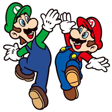 File:Mario and Luigi High Five.png - Super Mario Wiki, the Mario ...