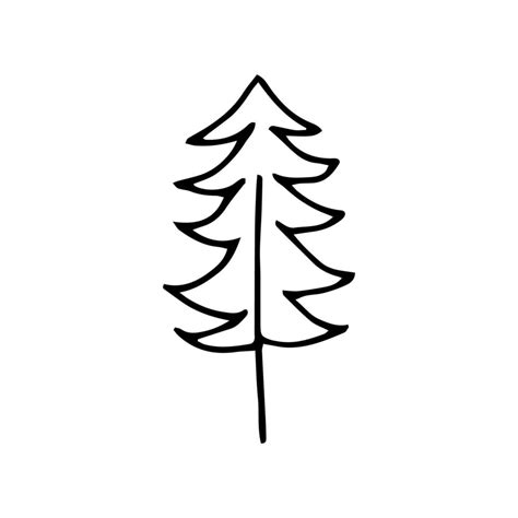 Beautiful tree doodle style on a white background 18863731 Vector Art ...