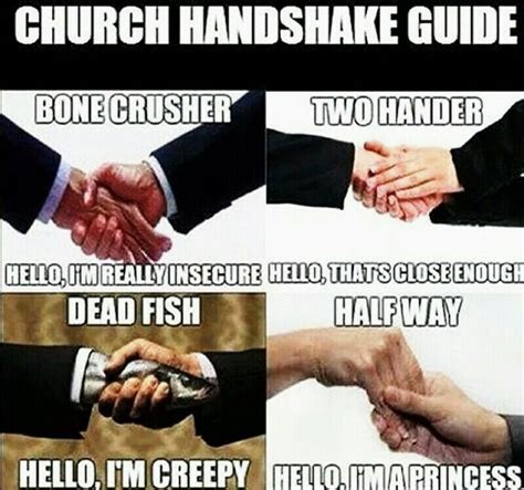 Handshake guide meme pic Church Memes, Church Humor, Catholic Memes, Funny Christian Memes ...