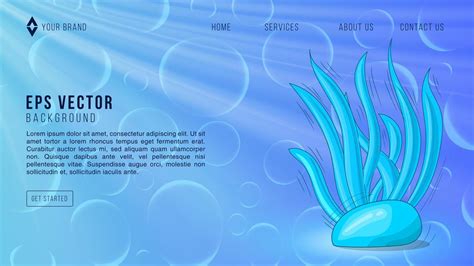 Coral Sea Under Water Web Design Abstract Background Lemonade EPS 10 ...