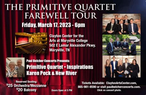 The Primitive Quartet Farewell Tour - Clayton Center for the Arts