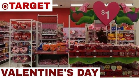 valentine's day decorations are on display in a target store