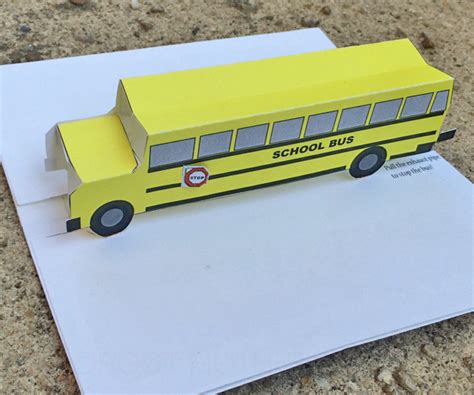 Printable 3D Paper Bus Template