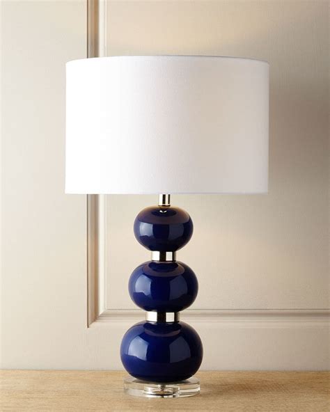 You can never go wrong with navy blue. | Table lamp, Blue table lamp, Lamp